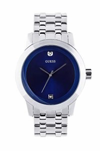 腕時計 ゲス GUESS GUESS Blue and Silver-Tone Diamond Dress Watch