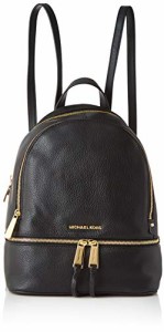 マイケルコース アメリカ 直輸入 MICHAEL Michael Kors Rhea Zip Medium Leather Backpack, Black