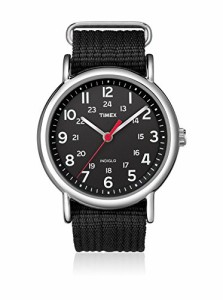 腕時計 タイメックス メンズ Timex Weekender Slip-Thru Watch - Black/Black