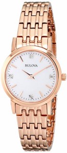 腕時計 ブローバ レディース Bulova Women's 97P106 Diamond Gallery Analog Display Japanese Quartz Ro