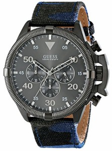 腕時計 ゲス GUESS GUESS Men's U0480G3 Iconic Blue Camouflage Watch with Gun Dial