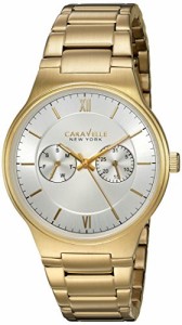 腕時計 ブローバ メンズ Caravelle by Bulova Men's 44A109 Analog Display Analog Quartz Gold Watch