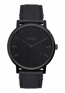 腕時計 ニクソン アメリカ Nixon Mens Porter Leather Japanese quartz Leather watches All Black A1058