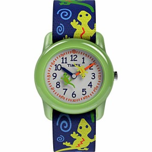 腕時計 タイメックス メンズ Timex Boys T72881 Time Machines Green Geckos Elastic Fabric Strap Watch