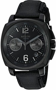 腕時計 ニクソン アメリカ Nixon Men's 'Charger Chrono' Quartz Metal and Leather Watch, Color:Black (