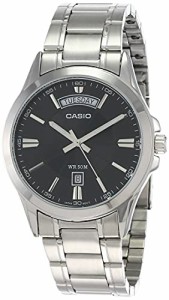 腕時計 カシオ メンズ Casio #MTP1381D-1AV Men's Classic Stainless Steel 50M Day Date Black Dial Watch