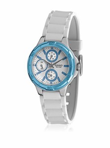 腕時計 カシオ レディース Casio Women's LTP1326-2AV Silver Resin Quartz Watch with White Dial
