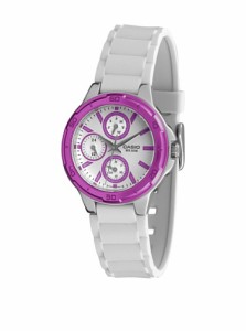 腕時計 カシオ レディース Casio Women's LTP1326-4A1V White Resin Quartz Watch with White Dial