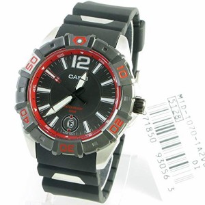 腕時計 カシオ メンズ Casio Men's Core MTD1070-1A2V Black Resin Quartz Watch with Black Dial