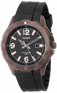 腕時計 カシオ メンズ Casio Men's MTD1073-1A1V Brown Ion-Plated Stainless Steel Analog Watch