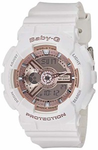 腕時計 カシオ レディース Casio Baby-G BA-110 White Pink (BA-110-7A1DR)