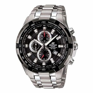 腕時計 カシオ メンズ Men's Stainless Steel Edifice Black Dial Tachymeter