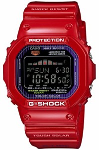 腕時計 カシオ メンズ Casio G-Shock Tough Solar Red Plastic Resin Case and Bracelet Black Tone Digital