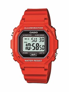 腕時計 カシオ レディース Casio Unisex F-108WHC-4ACF Classic Red Resin Band Watch