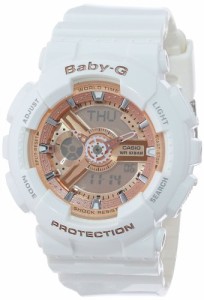 腕時計 カシオ レディース Casio Women's BA-110-7A1CR Baby-G Pink Analog-Digital Watch with White Res