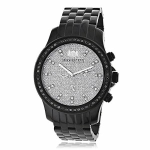 腕時計 ラックスマン メンズ LUXURMAN Black Diamond Watch 2.25ct Mens