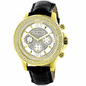腕時計 ラックスマン メンズ LUXURMAN Mens Diamond Watch 0.18ctw of Diamonds
