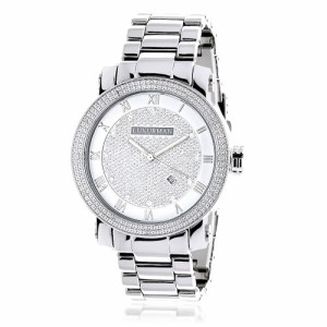 腕時計 ラックスマン メンズ LUXURMAN Mens Diamond Watch 0.12ct