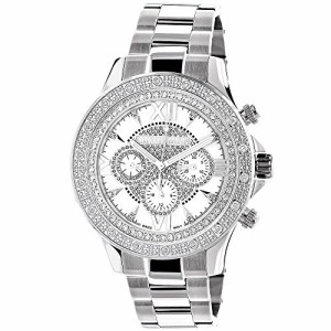 腕時計 ラックスマン メンズ LUXURMAN Watches: Mens Diamond Watch 0.2ct White MOP