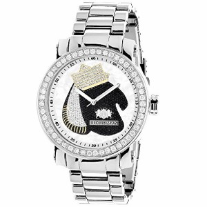 腕時計 ラックスマン メンズ LUXURMAN Mens Diamond Watch with Boxing Gloves 4 CT Southpaw Edition