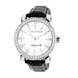 腕時計 ラックスマン メンズ LUXURMAN Men's VS Diamond Watch 4ct White MOP