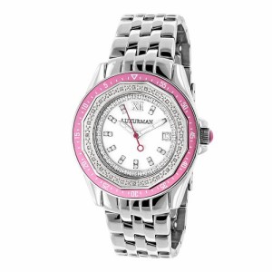 腕時計 ラックスマン レディース LUXURMAN Womens Diamond Pink Watch 0.25ct