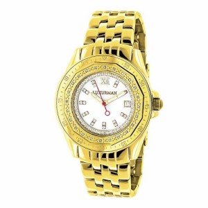 腕時計 ラックスマン レディース LUXURMAN Womens Diamond Watch 0.25ct Yellow Gold