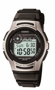 腕時計 カシオ メンズ Casio Men's W213-1AVCF Basic Black and Silver Digital Watch