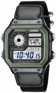 腕時計 カシオ メンズ Casio Men's AE1200WHB-1BV Black Resin Watch with Ten-Year Battery