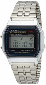 腕時計 カシオ メンズ Casio Unisex Digital Watch with Stainless Steel Strap - A159WA-1D, LCD/Grey, Bra