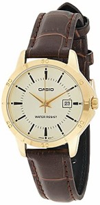 腕時計 カシオ レディース Casio Women's LTP-V004GL-9A Genuine Leather Band Analog Watch