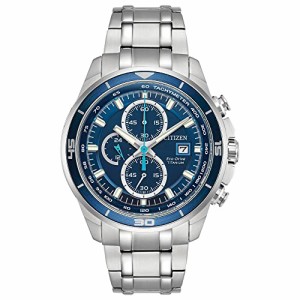 腕時計 シチズン 逆輸入 Citizen Eco-Drive Brycen Chronograph Mens Watch, Titanium, Weekender, Silver-