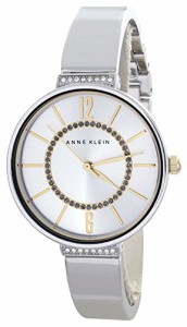 腕時計 アンクライン レディース Anne Klein Silver Crystal Dial Bangle Bracelet Women's Quartz Wat