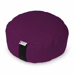 ヨガ フィットネス Bean Products Zafu Meditation Cushion, Round, Cotton Burgundy - Filled With Organic 