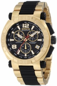 腕時計 インヴィクタ インビクタ Invicta Men's 1871 Reserve Chronograph Black Dial 18K Gold Ion-Pl