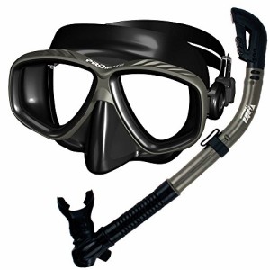 シュノーケリング マリンスポーツ Promate Snorkeling Scuba Dive Dry Snorkel Purge Mask Gear Set, 