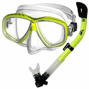 シュノーケリング マリンスポーツ Promate Snorkeling Scuba Dive Dry Snorkel Purge Mask Gear Set, 