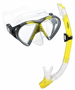 シュノーケリング マリンスポーツ Phantom Aquatics Cancun Mask Snorkel Combo, Yellow