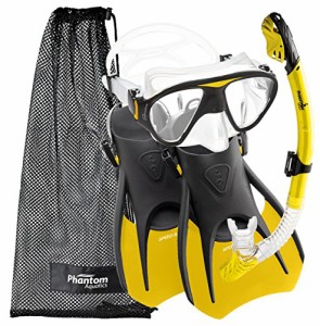 シュノーケリング マリンスポーツ Phantom Aquatics Speed Sport Signature Mask Fin Snorkel Set, Ye