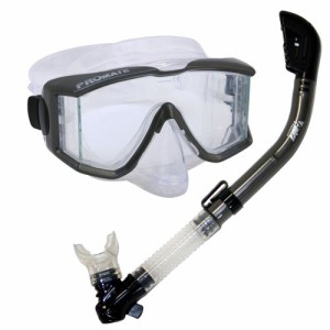 シュノーケリング マリンスポーツ Snorkeling Scuba Dive DRY Snorkel Purge Edgless Mask Gear Set, 