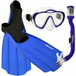 シュノーケリング マリンスポーツ PROMATE Junior Snorkeling Scuba Dive Mask Dry Snorkel Full Foot