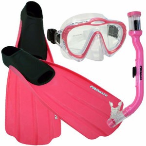 シュノーケリング マリンスポーツ Promate Junior Snorkeling Scuba Dive Mask Dry Snorkel Full Foot