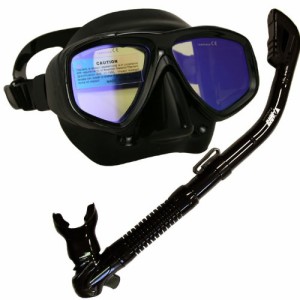 シュノーケリング マリンスポーツ Promate Snorkeling Scuba Dive Dry Snorkel Mask w/Color Correcti