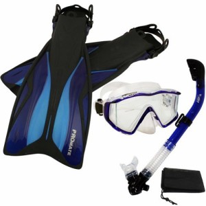 シュノーケリング マリンスポーツ PROMATE Deluxe Snorkeling Panoramic Mask Dry Snorkel Scuba Dive