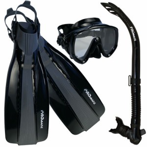 シュノーケリング マリンスポーツ PROMATE Scuba Diving Fins Snorkel Extra-Wide Scuba Mask Set, Al