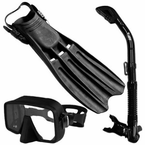 シュノーケリング マリンスポーツ Promate Scuba Diving Snorkeling Mask Snorkel Fins Gear Set, Sma