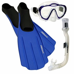 シュノーケリング マリンスポーツ Promate Junior Snorkeling Scuba Dive Mask Dry Snorkel Full Foot