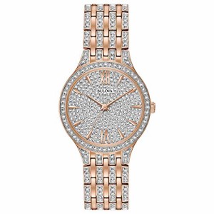 腕時計 ブローバ レディース Bulova Ladies' Crystal Phantom Rose Gold Tone Stainless Steel 2-Hand Qu