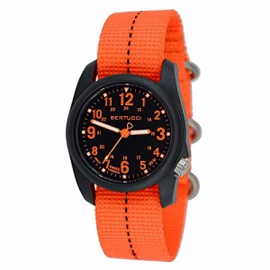 腕時計 ベルトゥッチ メンズ BERTUCCI 11042 DX3 Field Resin Dash-Striped Drab Orange Nylon Strap Bla