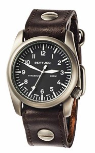腕時計 ベルトゥッチ メンズ Bertucci Men's Aero - Black / Bavarian Brown W/Posts Leather